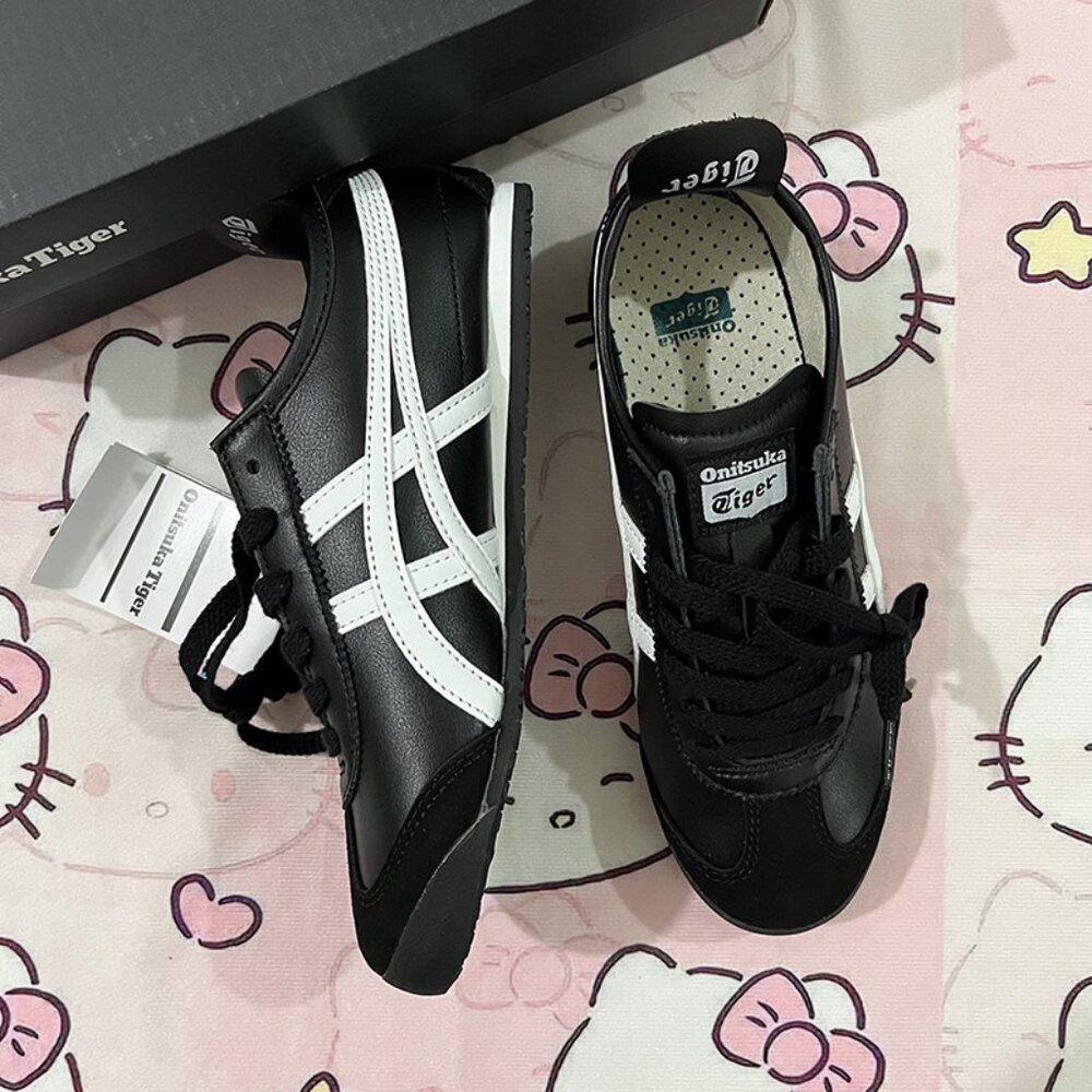 Onitsuka Tiger Black Leather Sneakers - Picture 2 of 6